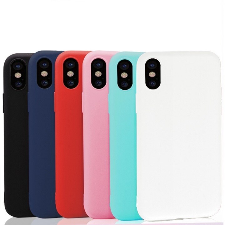 Premium Slim Matte Soft Kleurrijke TPU Silicone Silicon Skin Cover Case Voor iPhone X 8 7 6 Plus