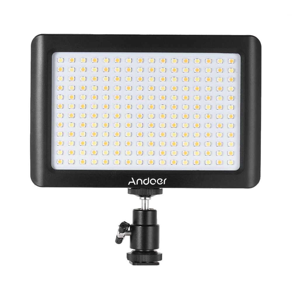 Andoer Mini Draagbare LED Light Panel Lamp Dimbare Studio Video Fotografie 3200 K/6000 K 192pcs Kralen voor canon Nikon Camcorder