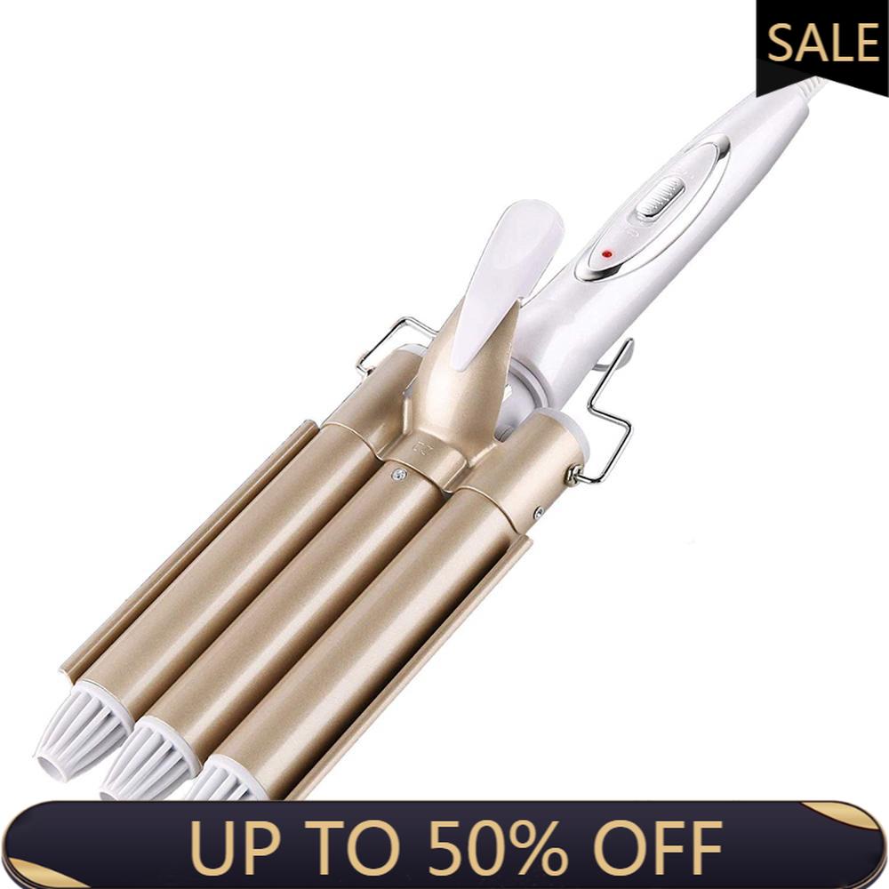 Pince à cheveux fer 3 baril bigoudis rouleaux Triple fer à friser cheveux Waver outils bigoudis cheveux pour femme friser bigoudis