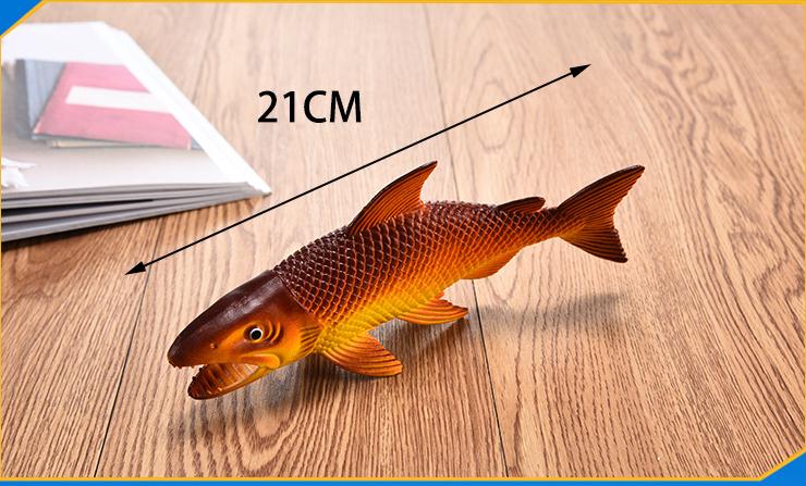 Juguete de la inteligencia del pez de la boca grande de goma suave modelo de carpa de la percha de voz simulada: Orange fish