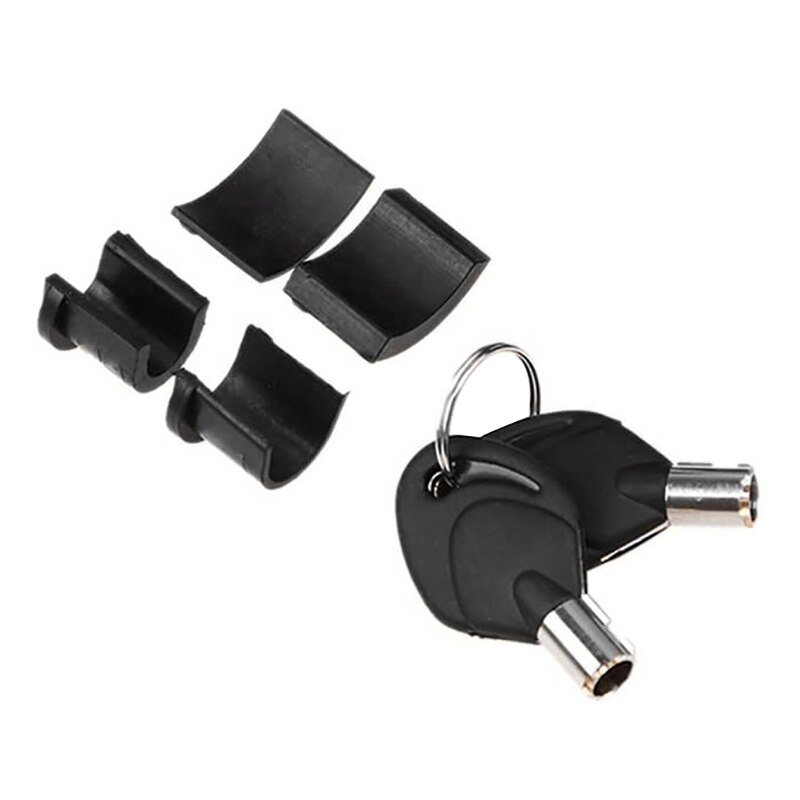 Universeel motorslot cnc motor gashendel beveiligingsslot met 2 sleutels zilver