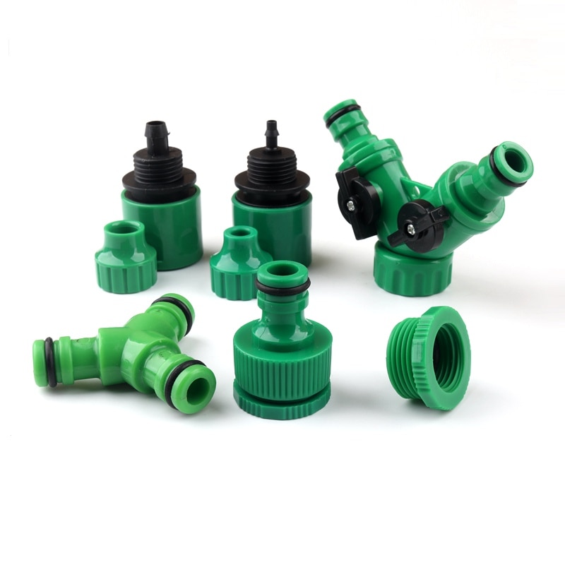 Conectores rápidos de manguera de jardín, 4/7mm, 8/12mm, microsistema de riego de jardinería, conector rápido, válvula de tubo suave, divisores de agua, 2 uds.