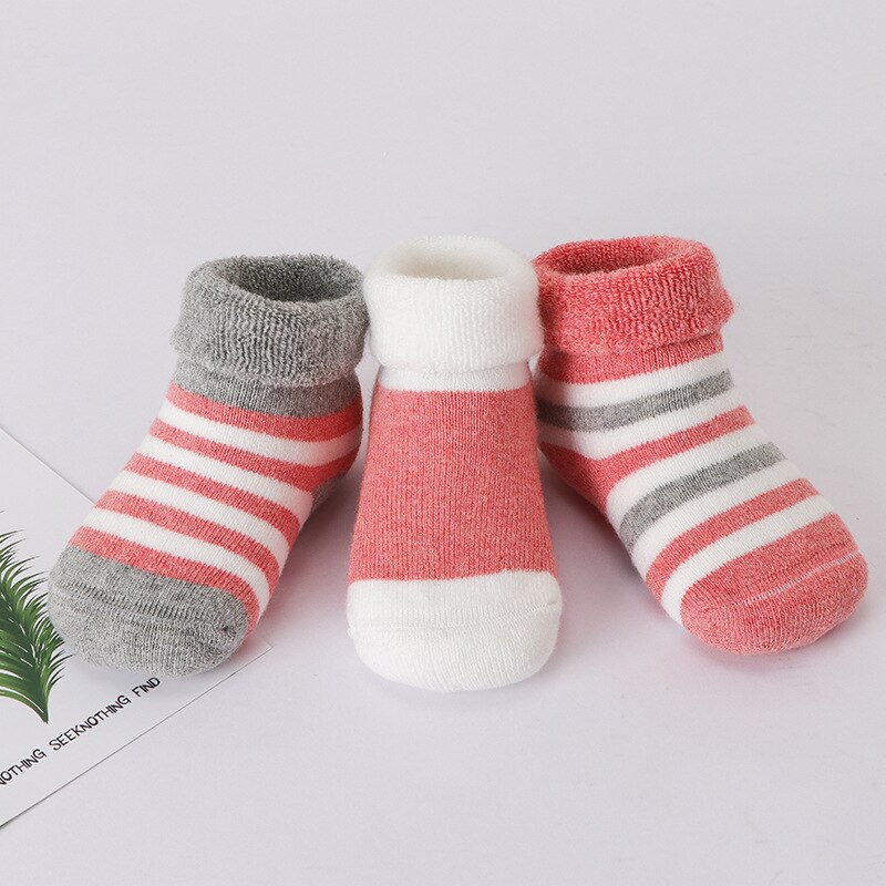 3 Pairs/Set Cotton Baby Socks For 0-3 Years Baby Girls Baby Boys Calcetines Bebe Toddler Newborn Infant Winter Warm Socks TS176: xiguahong / 1-3Y