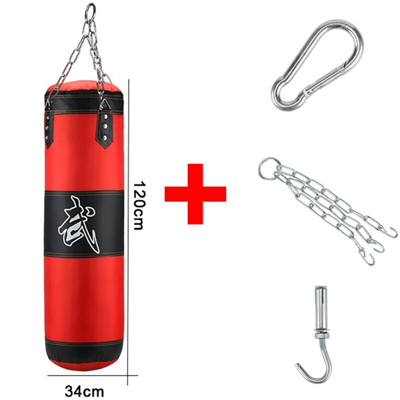 Boxing Punching Bag Punching Bag Training Fitness Belt Sling Adult Gym Exercise Empty Weight Boxing Bag: red 120cm 4 sets