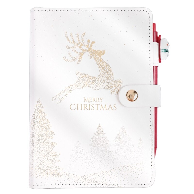 2022 Lederen Notebook Set Met Gel Pen A6 Bindmiddel Notepad Xmas Set Voor Kind Volwassen