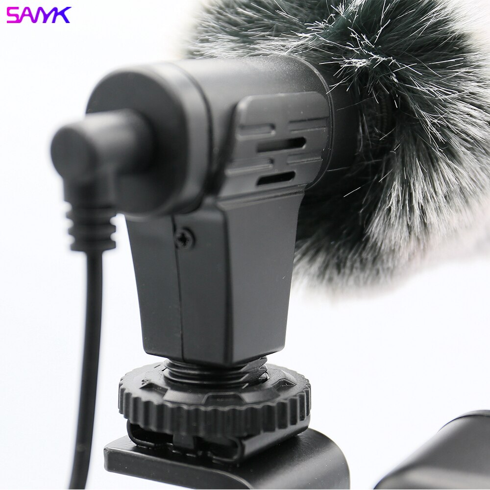 Stabilizzatore per telefono cellulare SANYK stabilizzatore per foto stabilizzatore Video Flash e microfono di registrazione