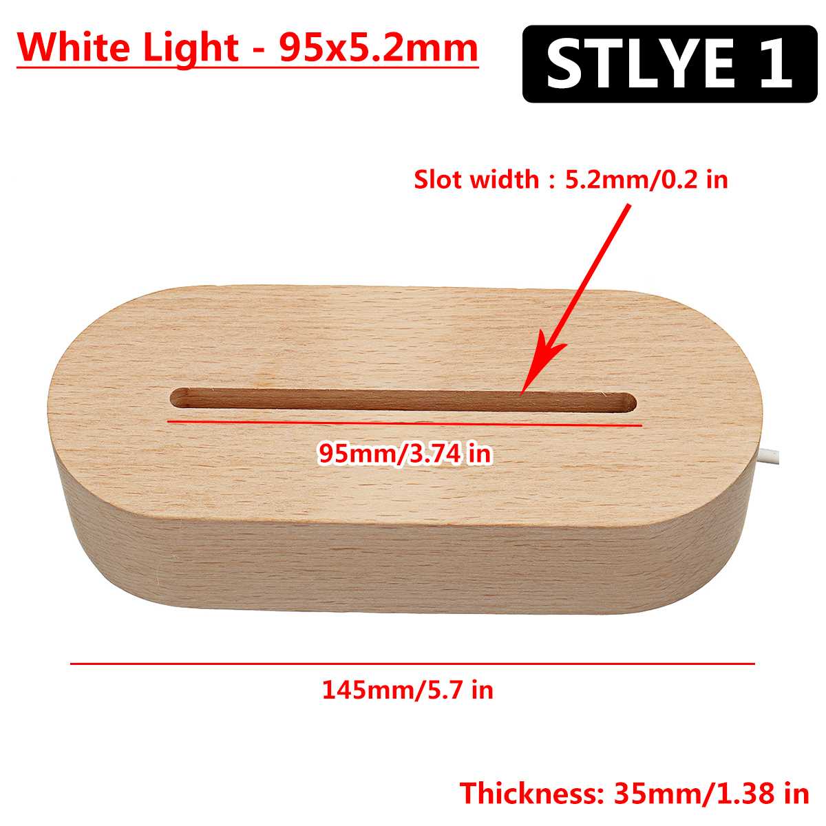 5 Stijlen 3D Led Lamp Base Creatieve Nachtverlichting Tafellamp Houten Lamp Base Gradiënt Kleurrijke Verlichting Voor Thuis Decoratieve licht: Style 1-3