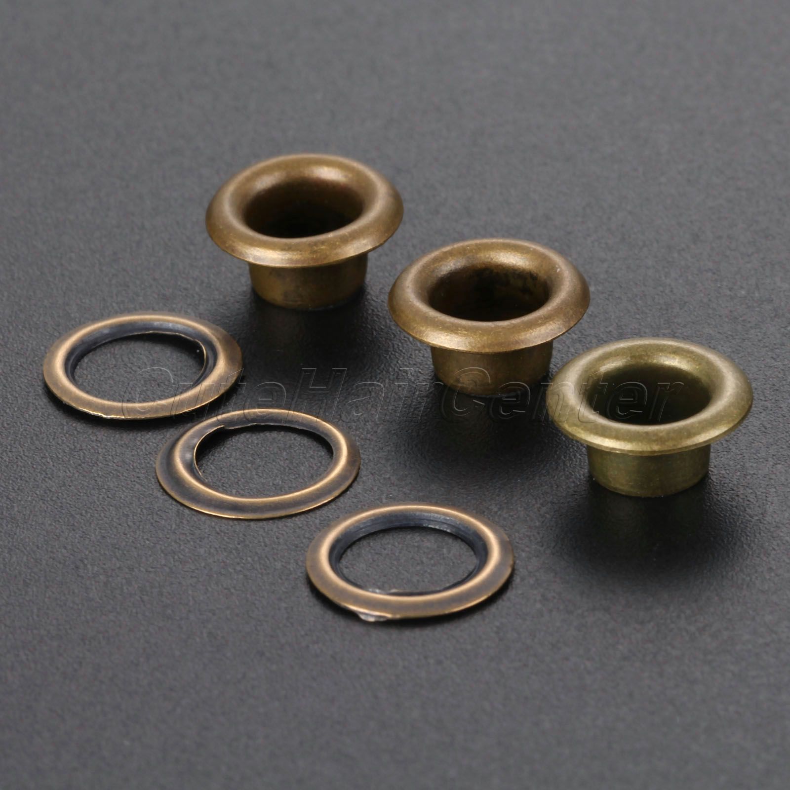 Lote de ojetes de costura para Scrapbook, ojales de Metal interior de bronce antiguo para Scrapbooking, ropa con ojales de 6mm, 100 unidades: bronze