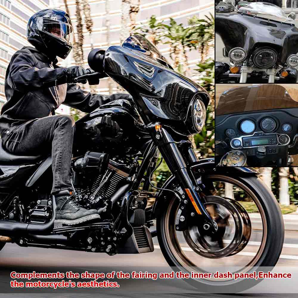 9-calowa owiewka motocyklowa szyba przednia deflektor wiatru robić Harley turystyka Electra ulica poślizg Tri FLHT FLHX 2014-2023