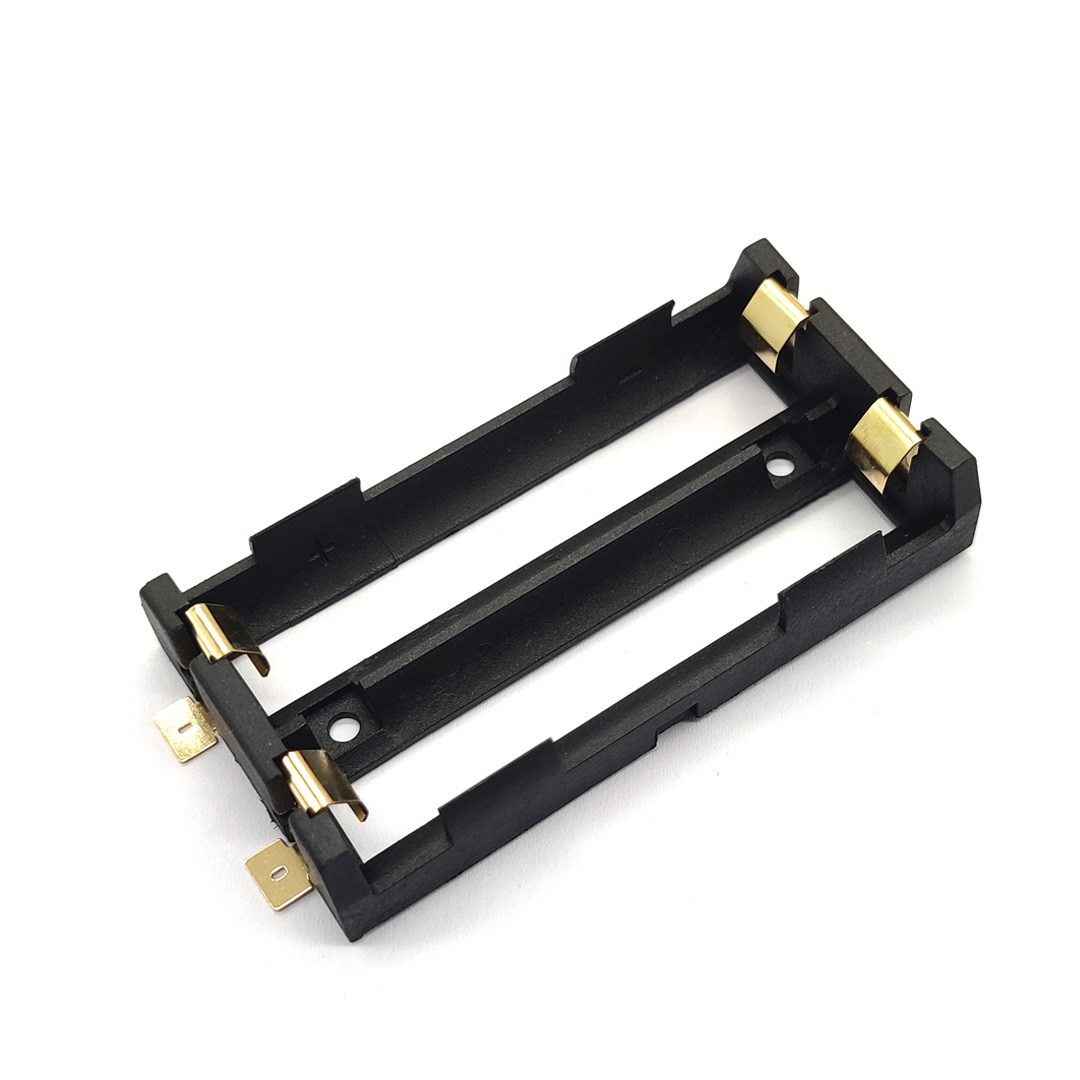 18650 Battery Holder Smd Smt Batteries Case Storage Box With Bronze Pins 18650 Hollow 1/2 Slot 18650 Rechargeable Battery Shell: green
