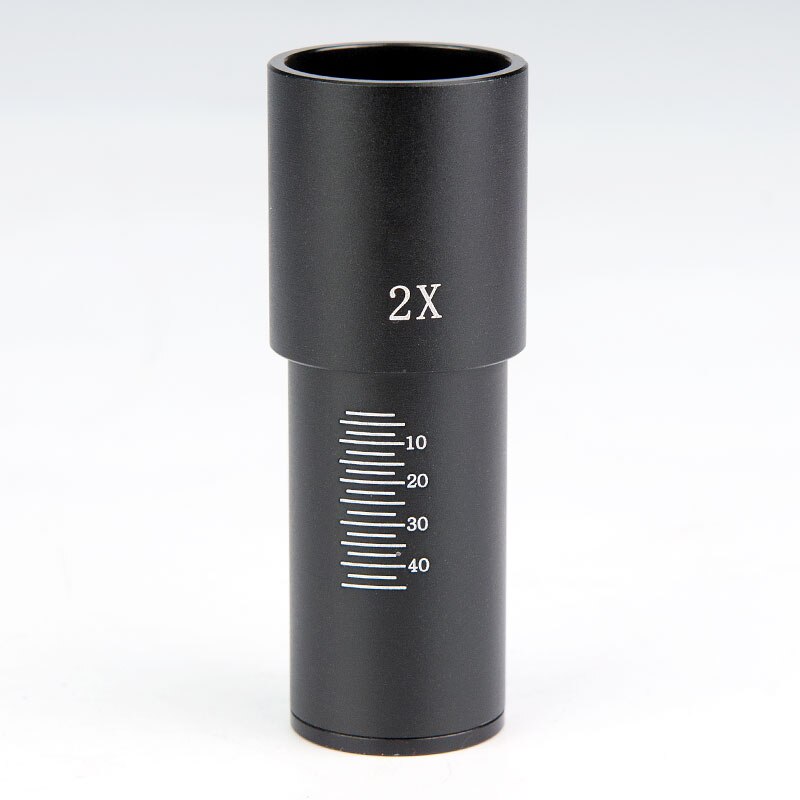 1 PC 23.2mm Interface 2X Metal Barlow Lens Microscope Eyepiece