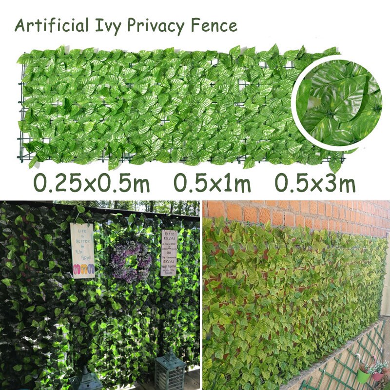 Green Artificial Leaf Screening Roll UV Fade Protected Privacy Wall Landscaping Garden Fence Balcony Fence Wall Screen Roll