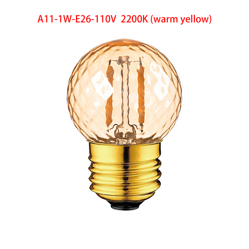 Led-pære  e27 220v e26 110v stk. spiralformet blød glødelampe 1w stk. varm hvid gul indendørs lysekrone rørformet kugleformet dekorative pærer: Naturligt lys