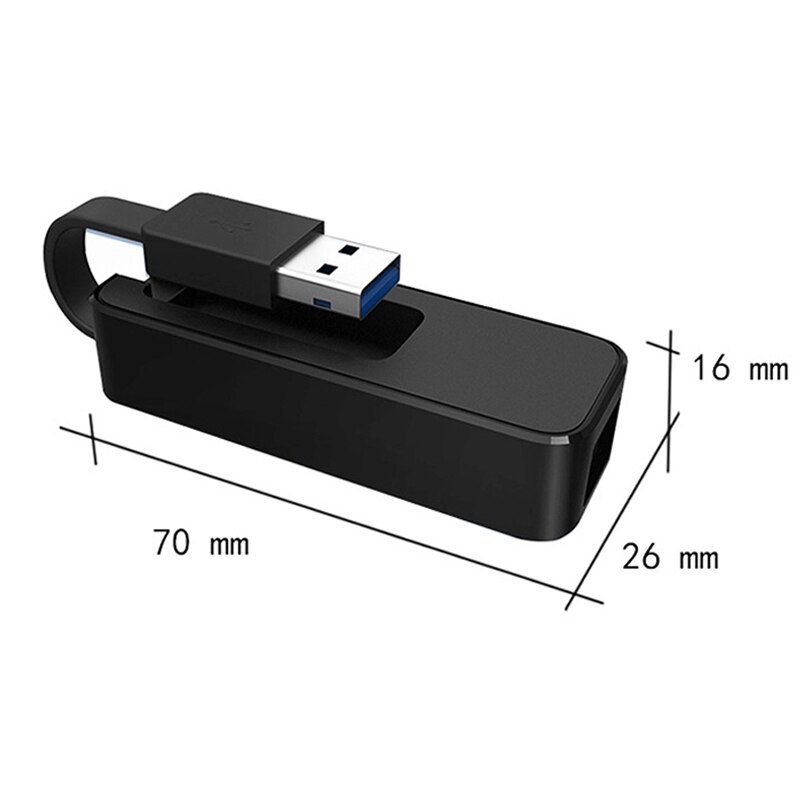 USB to Network Cable Interface Converter 1000Musb to RJ45 Gigabit 100M Ethernet Wired Network Card Free Drive