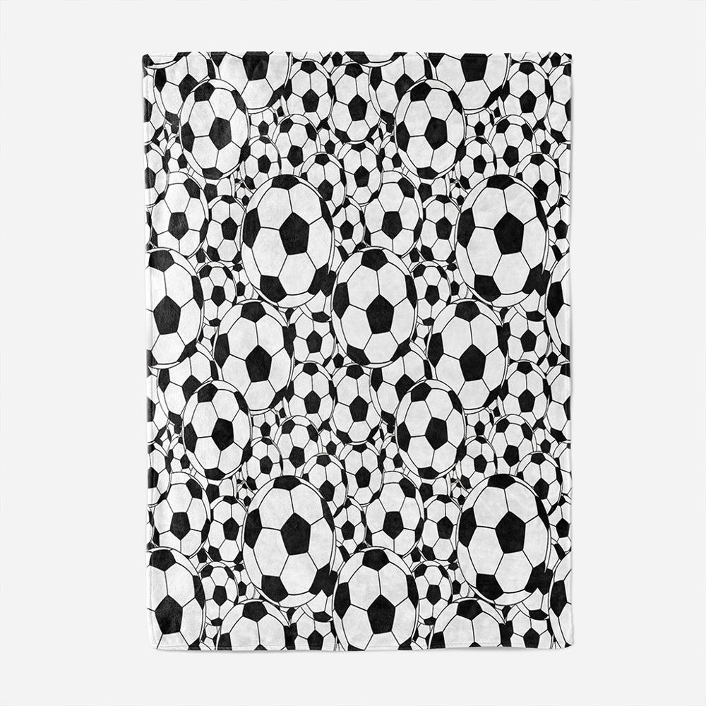 Onglyp fotball fotball teppe sengetøy tepper koselig varm plysj sofa sofa reiseteppe kaster mykt sengeteppe hjemmeinnredning: 150 x 200cm