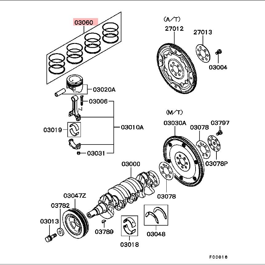 Piston Ring Set For Mitsubishi LANCER LANCER CLASSIC 2.0 CS6A 4G94 1110B098