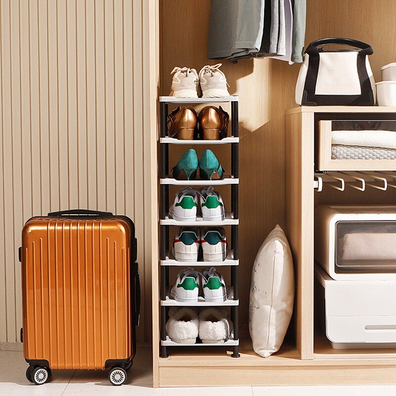 Solid 5 Layer Schoenenrek Plastic Monteren Opslag Schoenenkast Schoenenrek Hanger Thuis Organisator Accessoires