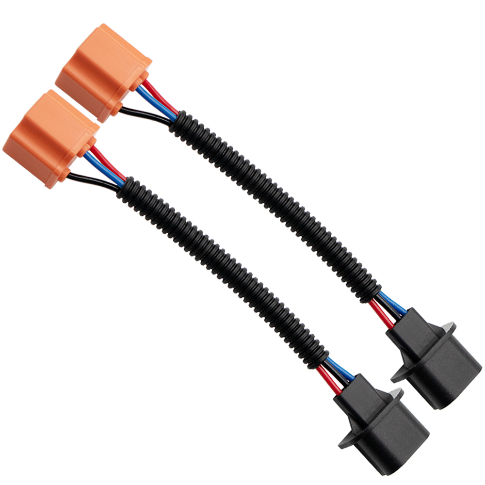 2 uds H13 9008 macho a H4 9003 hembra conector de conversión de cerámica arnés de cableado faro luz antiniebla enchufe Cable adaptadores de enchufe