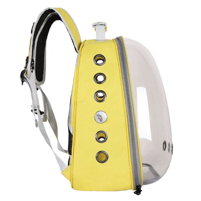 1pc Parrot Bird Carrier Backpack with Standing Perch Pet Bubble Backpack for Outdoor Small and Medium Bird Cage