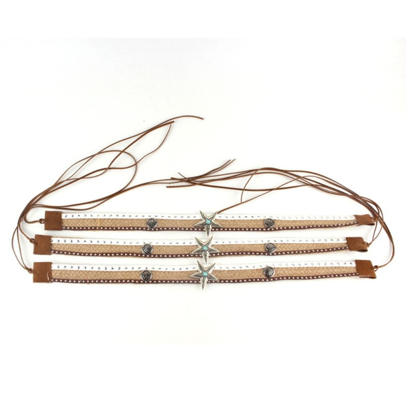 Nativo americano frisada Cowboy Hat Band, Western Studded Belt, DIY mexicano Hat Band