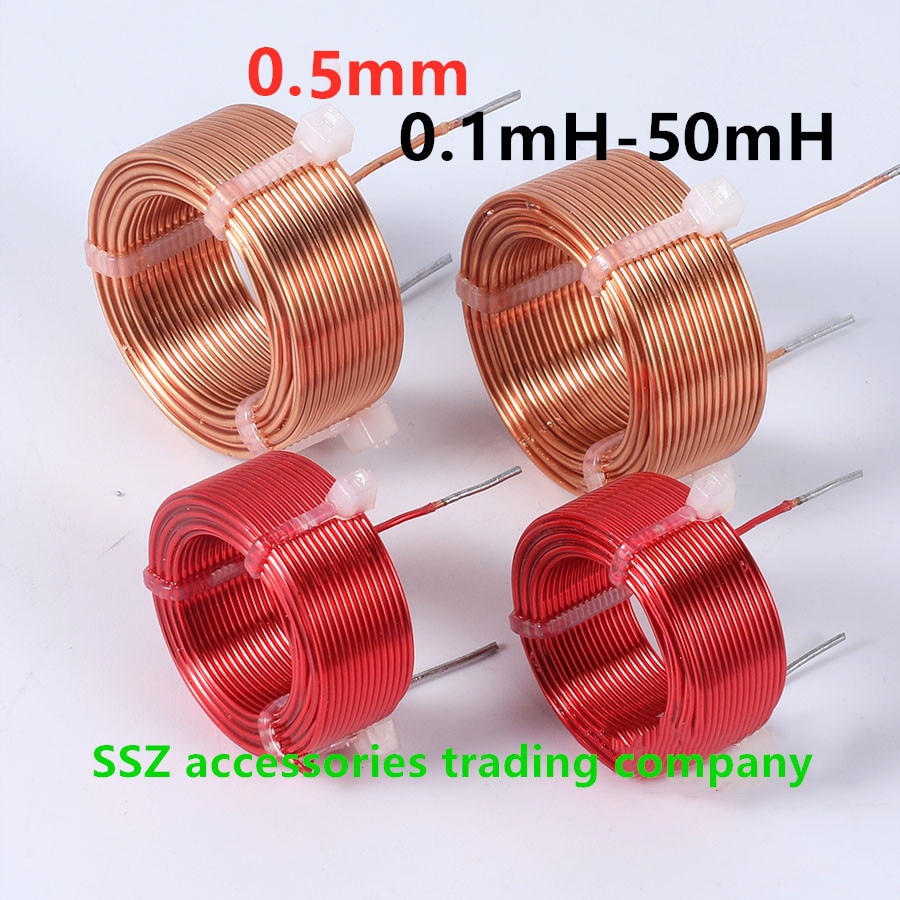 0,5mm gelb sauerstoff-freies kupfer Luft-Ader induktivität spule 0,1 mH-5,0 mH
