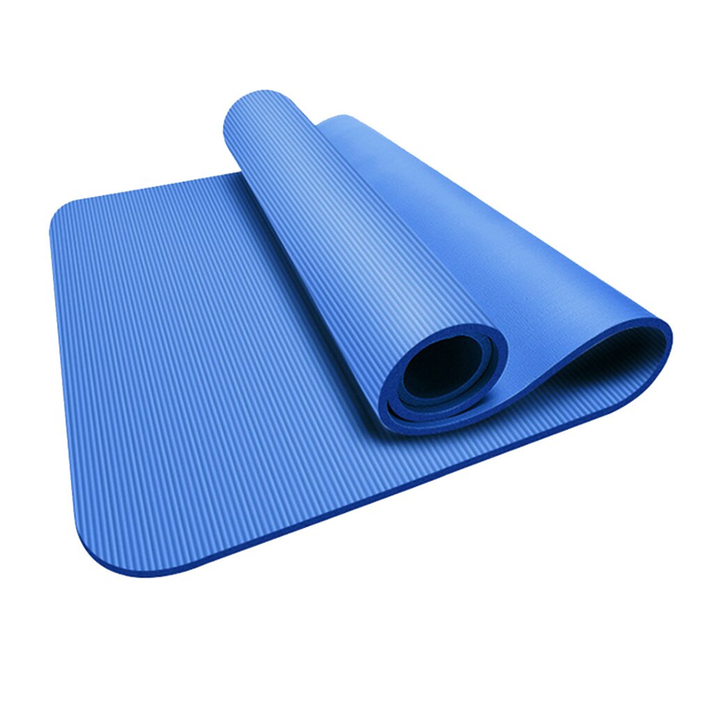 Yoga Mat Non-Slip Extra Thick Eco Friendly Exercise Workout Mat with Carrying: Blue