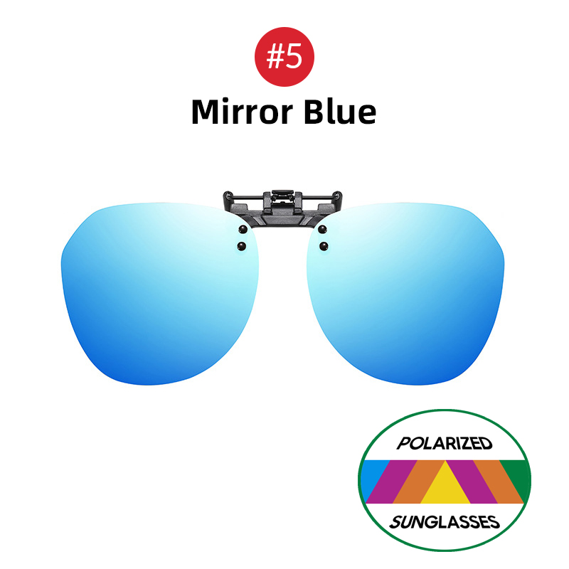 VIVIBEE grande taille rabattable pince sur lunettes de soleil polarisées dégradé gris lentille surdimensionné conduite UV400 Protection accessoire de pêche: WHITE / Violet