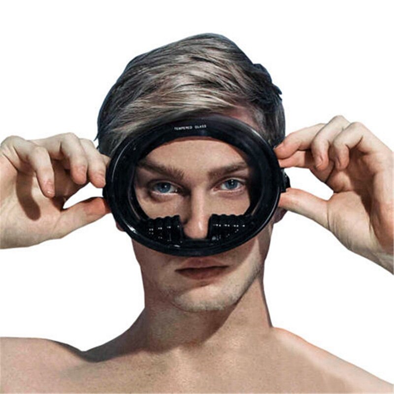 Voksen anti-lekkasje dykking helmaske anti-dugg snorkling svømmebriller med justerbar stropp