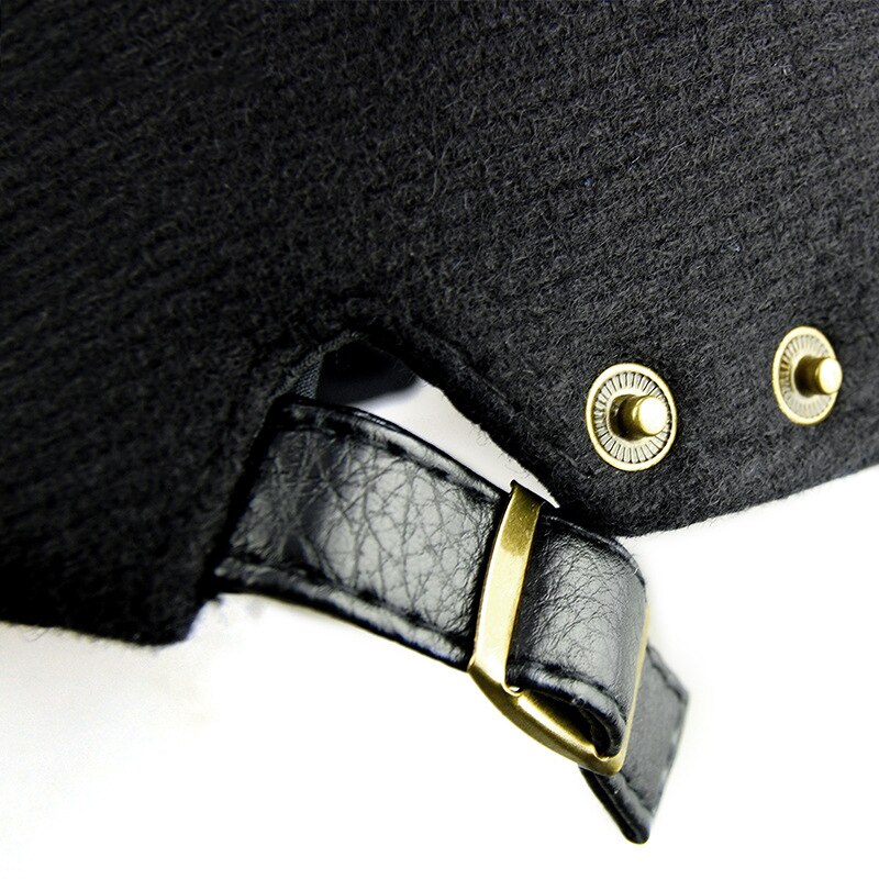 K258-gorros elegantes de lana para hombre, sombrero de boina para exteriores, otoño e invierno, gorra de Retro, sombrero de pintor, cuerno,