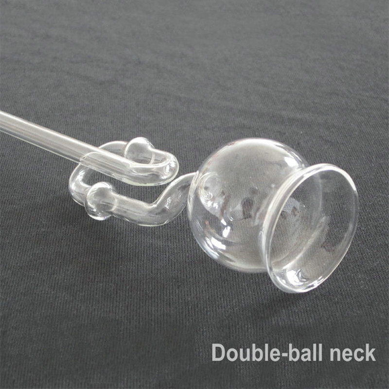 Embudo de seguridad de vidrio de una pieza con cuello largo recto/de una bola/doble bola para instrumento de enseñanza de productos químicos y laboratorio
