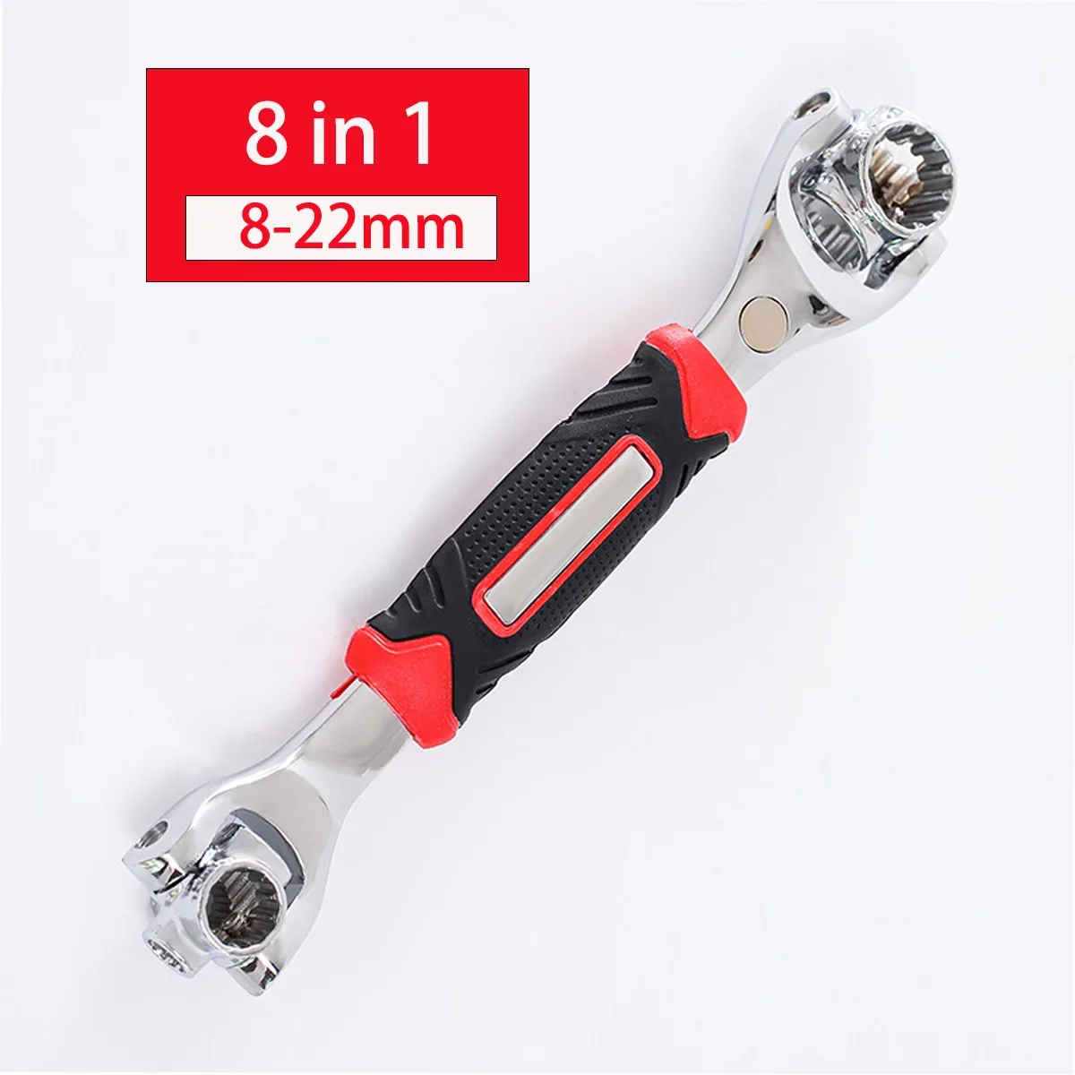 Llave multiusos 360 grados 8-21mm llave universal 52 en 1 juego de llaves de tubo multifunción 8 en 1: Plata