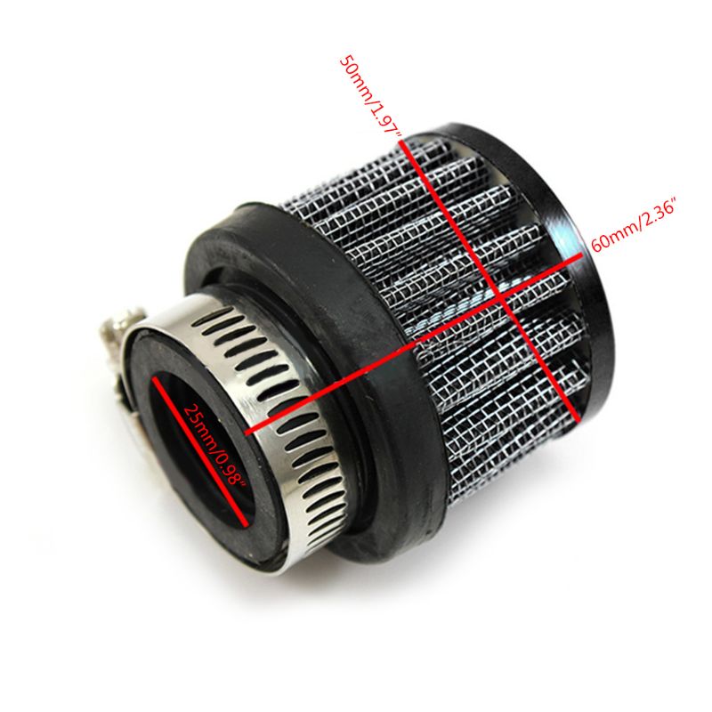 KIT DE FILTRE à Air En Aluminium 76mm Rouge - Haut Débit Pour Voiture