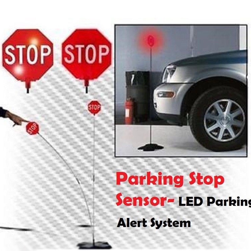 Garage Parking Sensor LED Stop Sign Garage Parking Light Assistant System Flashing Led Light Parking Stop Sign