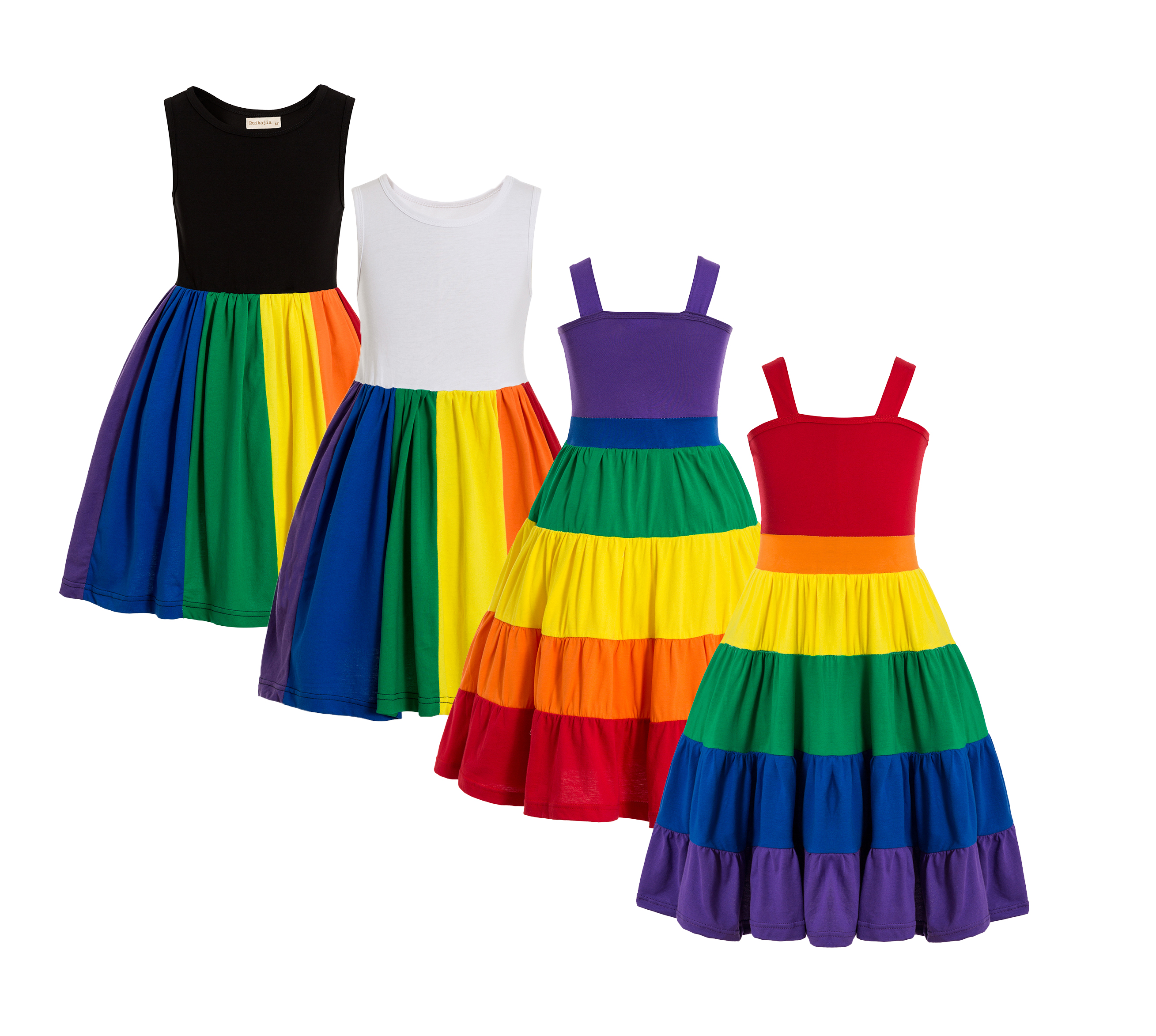 Regenboog verjaardagsfeestje jurk jojo siwa tutu jurk verjaardag regenboog jurk meisjes regenboog twirl jurk feestjurk twirly jurk