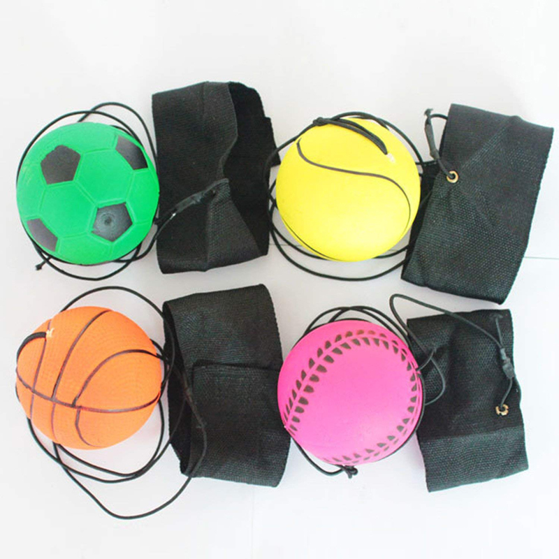 1Pcs Children Sponge Rubber Hand Ball Toy Game Exercises Bouncing Elastic Sport On Nylon String Children Kids Outdoor Toy Ball