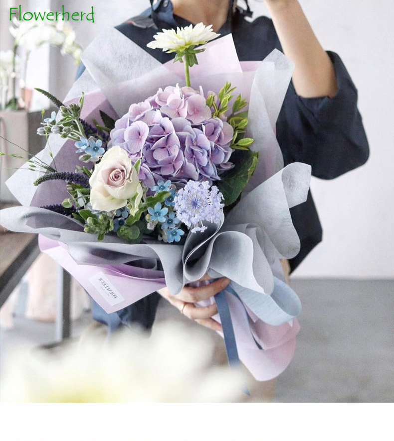 Papier de soie en coton nuage 58x58cm, emballage doublé, pour Bouquet de fleurs, papier artisanal pour , pour fleuriste