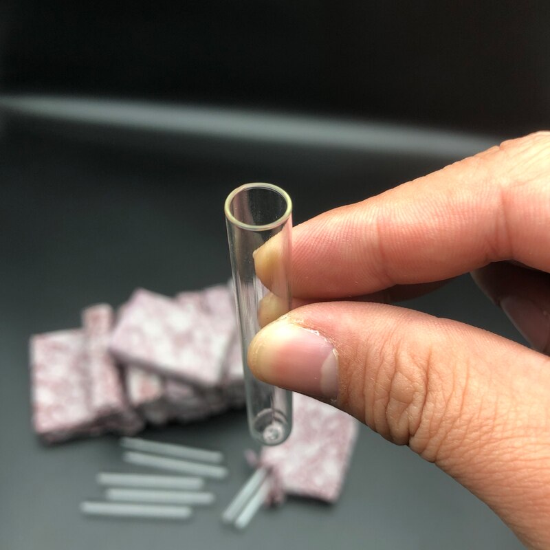 100 Stuks/partij 10*75Mm Lab Glas Helder Reageerbuis Ronde-Bodem Transparant Laboratorium Test-Buizen Flacon