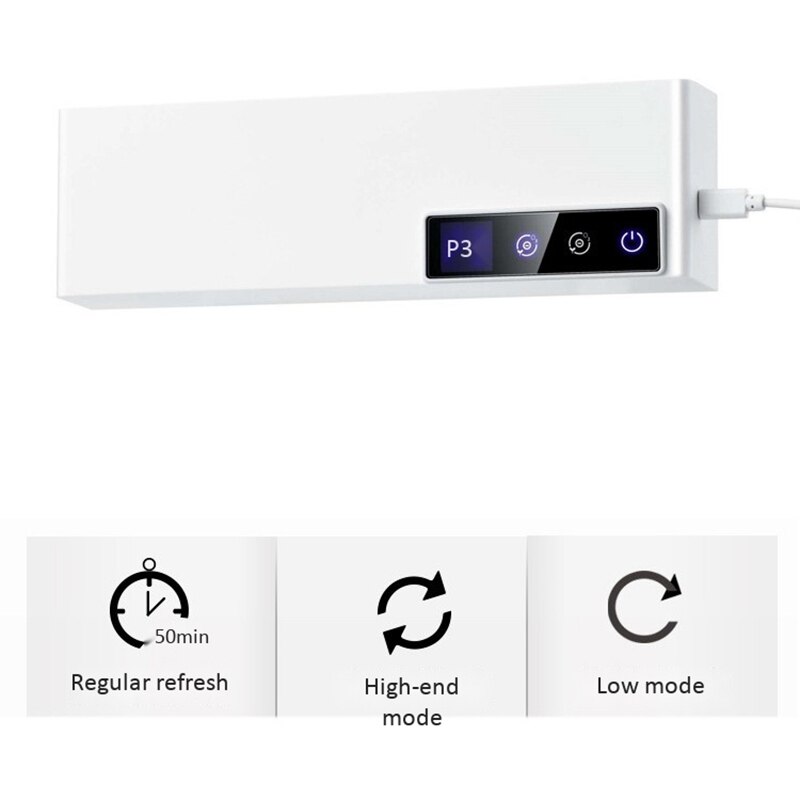 USB Air Purifier Ozone Generator Negative Ions Formaldehyde-Removal Toilet Purification Deodorizer Pet for Home Office(UK Plug)