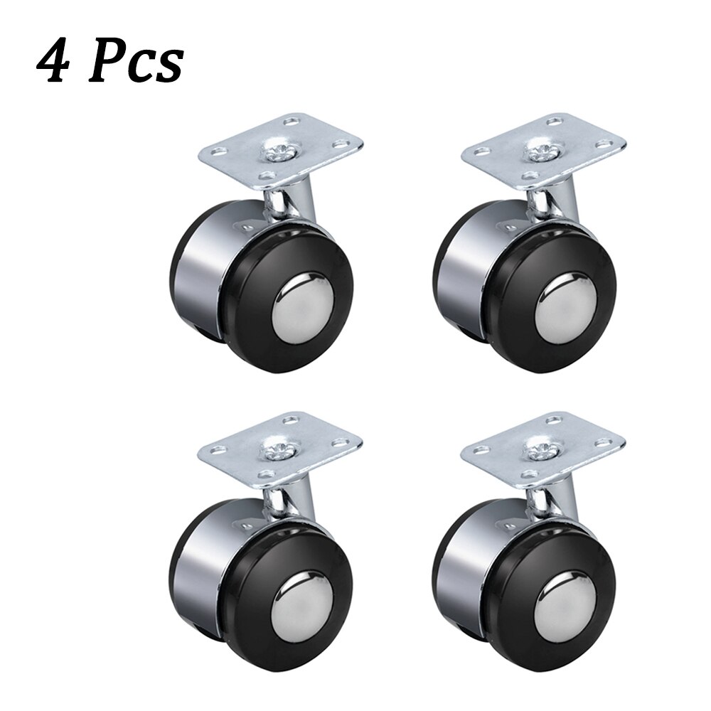 1.5/2 Inch Zinc Alloy Swivel Caster Wheels, Heavy Duty Caster With Top Plate/M8 Rubber Wheels For Office Chair Crib: 2 inch / 4 Pcs no brake  A