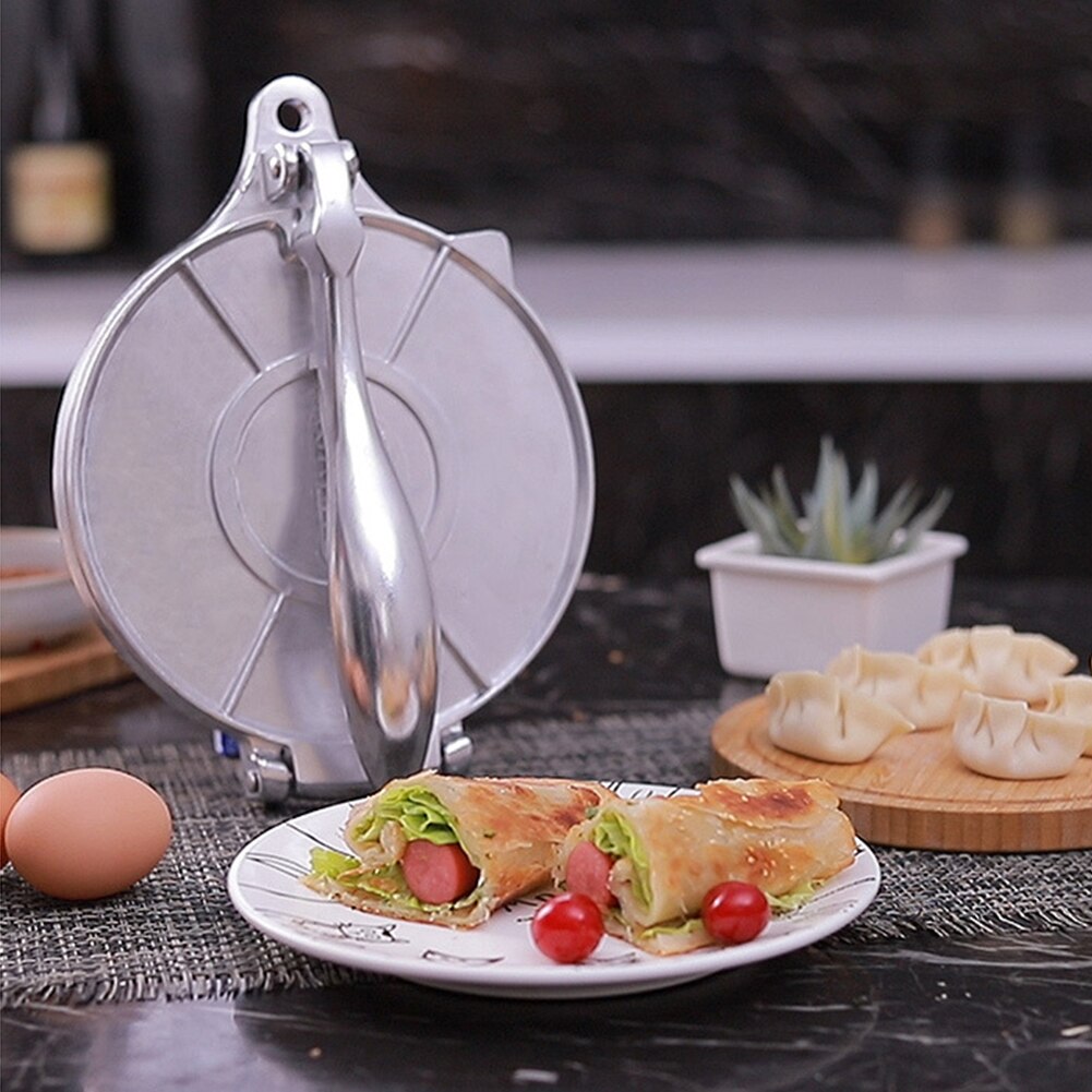 VERDANVERSE Tortilla Presse Rot - Manuelle Teigpresse Aluminium