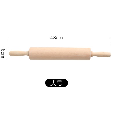 Solid wood rolling stick Roller press stick Painless dumpling skin rolling stick Large hammer rolling stick baking tool: 3