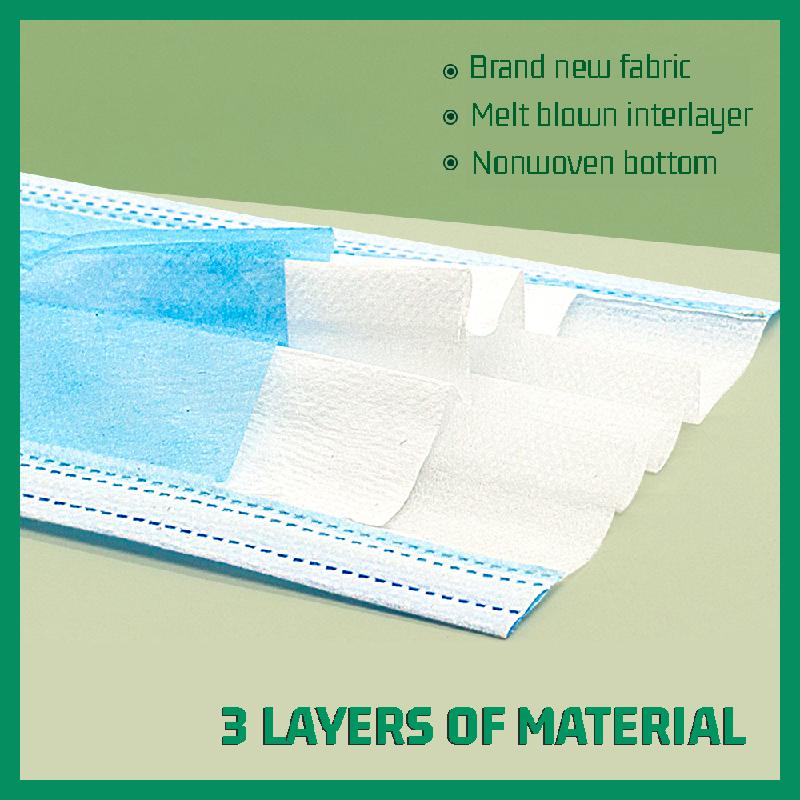 10/50/100 pièces masque facial emballage indépendant masque facial jetable masque de 3 couches Non-tissé fondu masque soufflé masque de couleur adulte