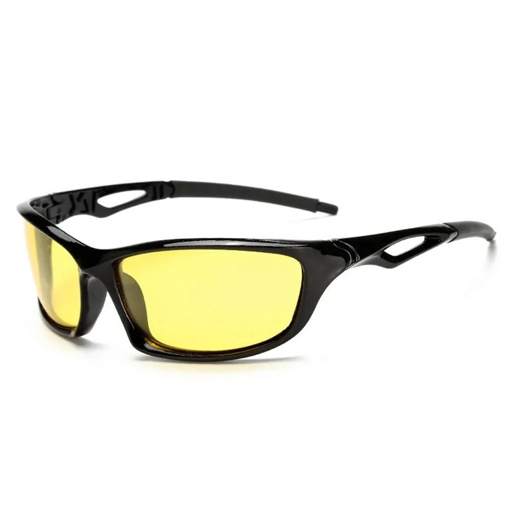 2025 Gepolariseerde Zonnebril Mannen Vierkante Sport Zonnebril voor Mannen Rijden Vissen Zwart Frame Goggle UV400: Paars