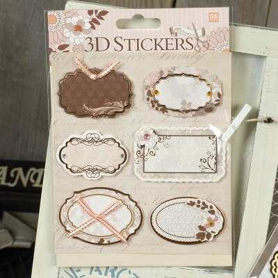 Diy 3d klistermærker scrapbog materiale metal cameo ramme sommerfugl blomst klistermærke fil album journalisering dekoration hobby håndværk: 14010