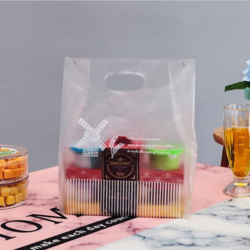 Baking Plastic Bag 50pcs/pack Plastic Packaging Bags Cake Toast Bread Bags Snowflake Egg Yolk Crispy Cookie Bag: style 2