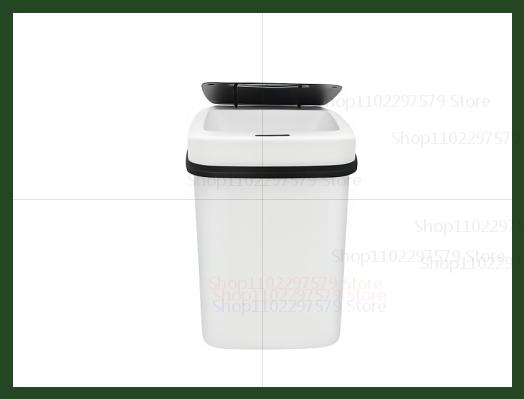 Lixeira inteligente sem toque, 13l, sensor automático, à prova d'água, cozinha, banheiro, banheiro, lixeira para sala de estar, quarto: Default Title