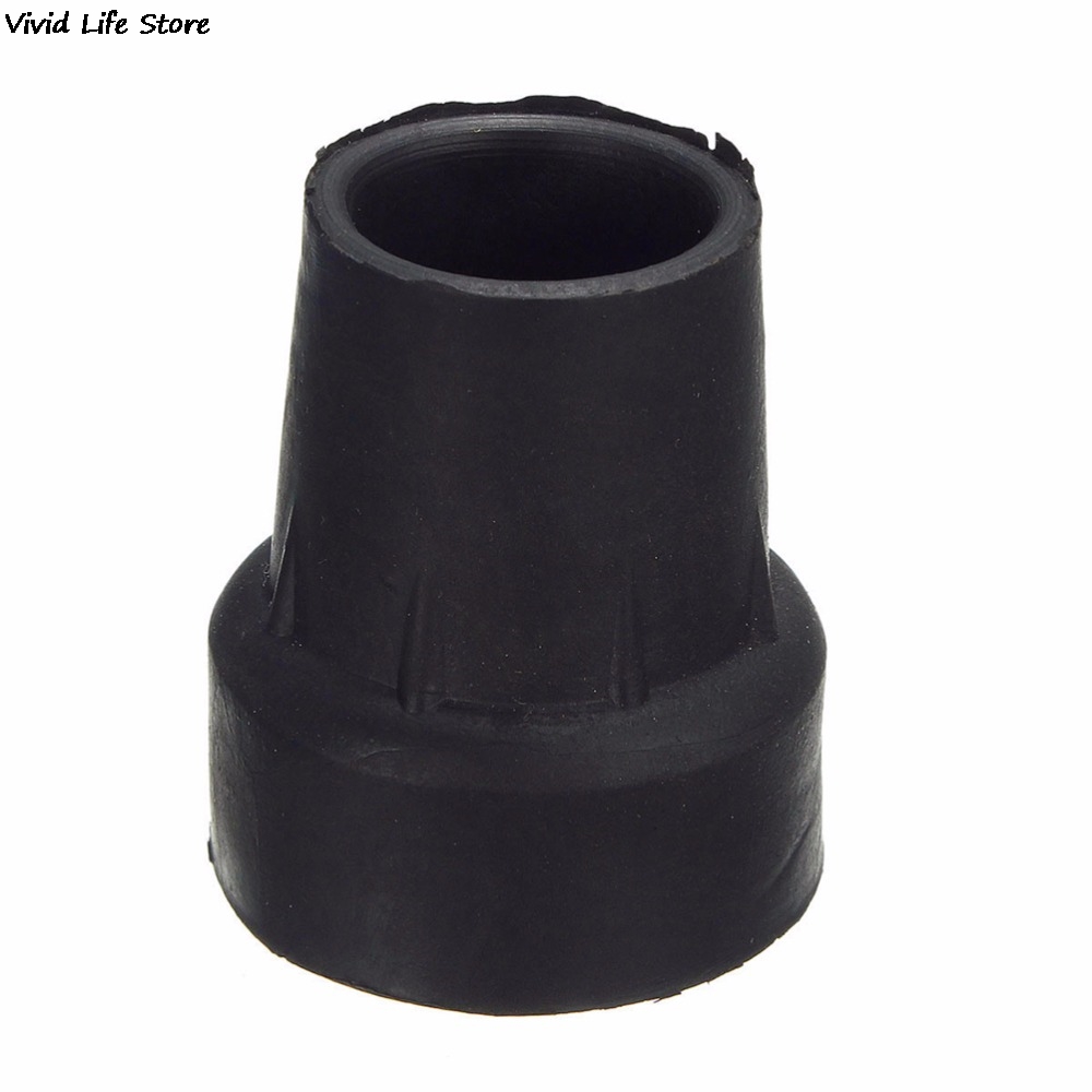 Cubierta de goma de 19mm para bastón de senderismo, almohadilla de Muleta de caña, de Metal resistente, 1 unidad