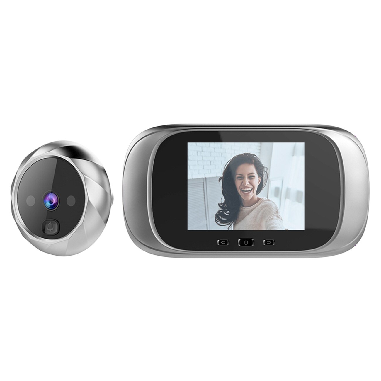 Timbre Digital con pantalla LCD a Color de 2,8 pulgadas, Electrónica inteligente, visión nocturna, para puerta, visor de cámara,: Black