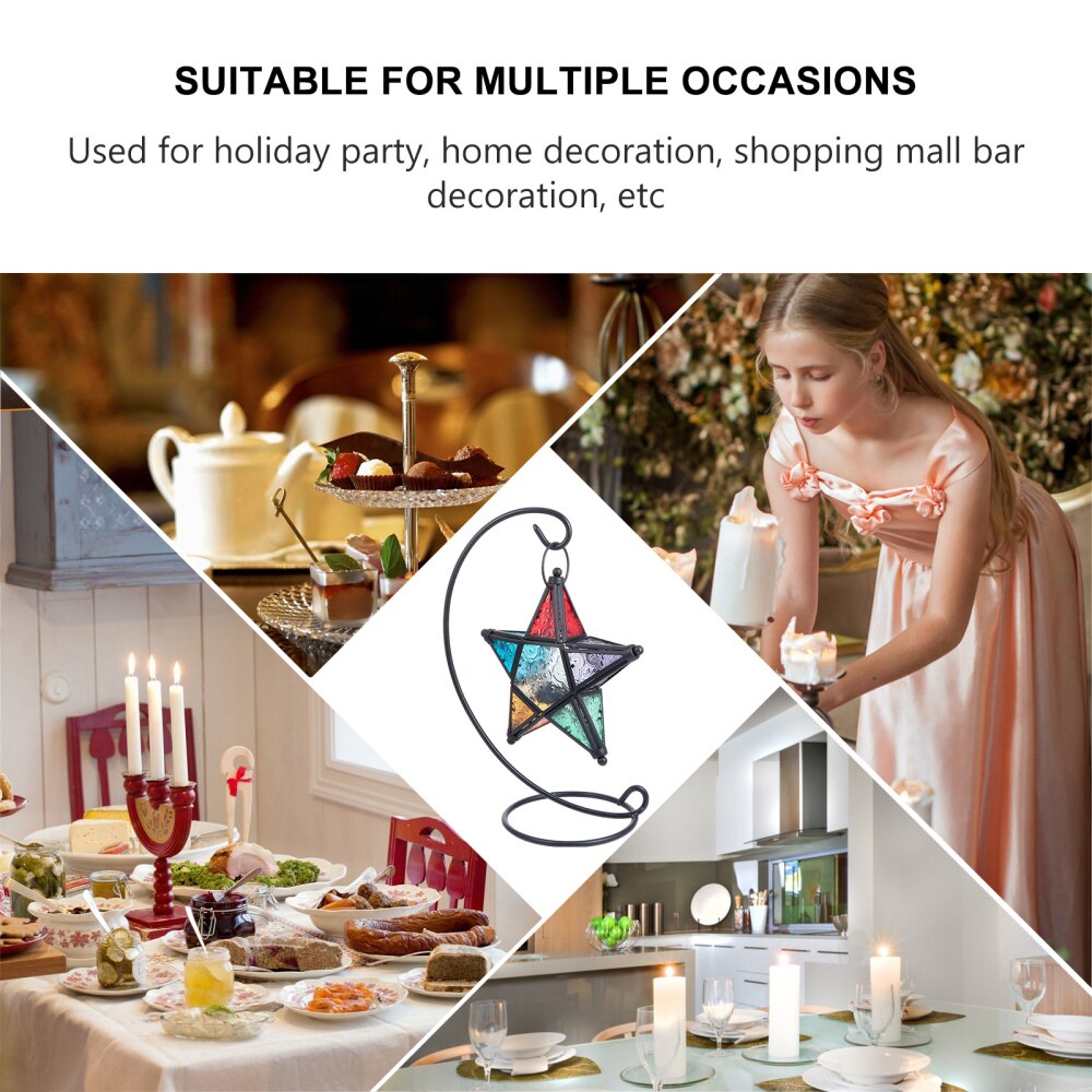 1pc marokkaanse ijzeren kandelaars ornamenten stervormige kaarsenhouder bureaudecoratie