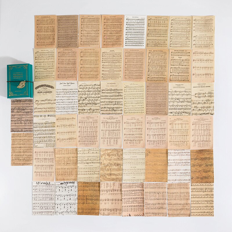 100 hojas de obra maestra de escritor, pequeño libro de recortes, material de decoración diy vintage, marcador de Arte de papel artesanal, papel de origami: 3